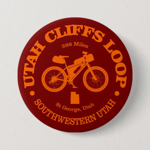 Utah Cliffs Loop (cycling) 7.5 Cm Round Badge