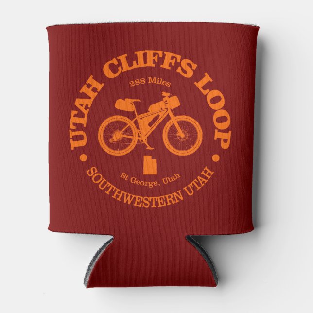 Utah Cliffs Loop (cycling) Can Cooler (Front)