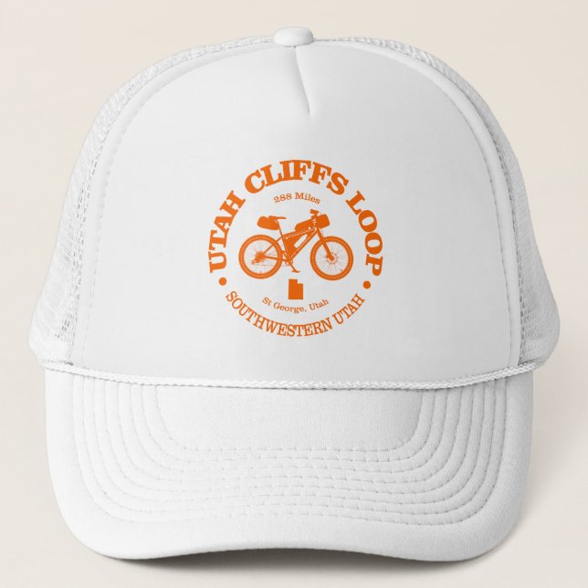 Utah Cliffs Loop (cycling) Trucker Hat (Front)