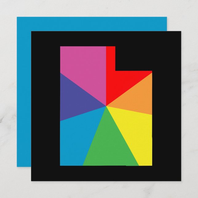 utah colour burst invitation (Front/Back)