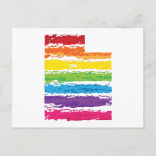 utah colour strokes postcard