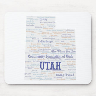 UTAH Customised Word Cloud  Mouse Pad