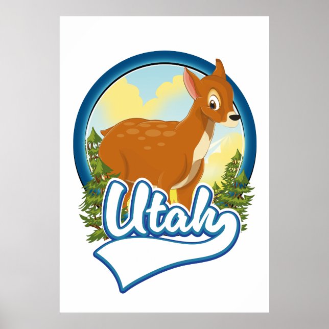 Utah Deer Travel logo Poster (Front)