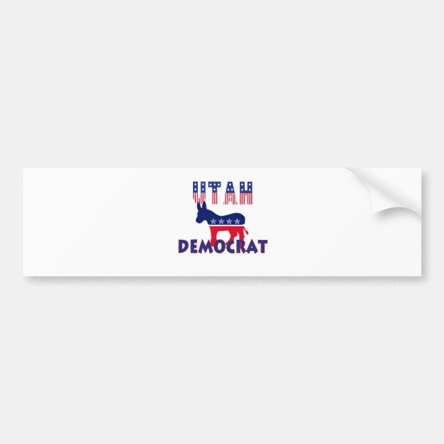 Utah Democrat Bumper Sticker (Front)