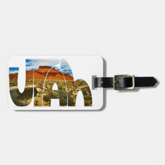 Utah desert logo luggage tag