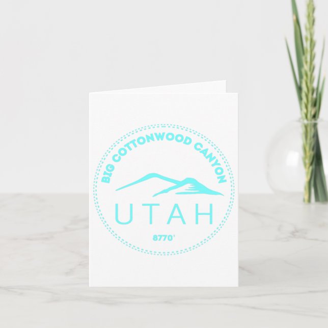 Utah Elevated Mountain - Retro  Card (Front)