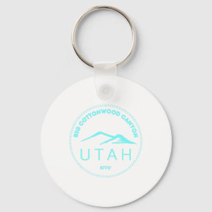 Utah Elevated Mountain - Retro Key Ring