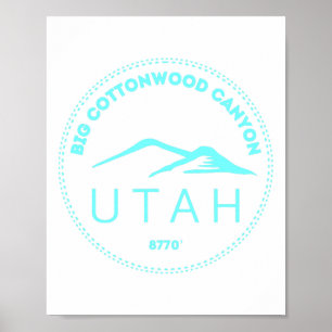 Utah Elevated Mountain - Retro Poster