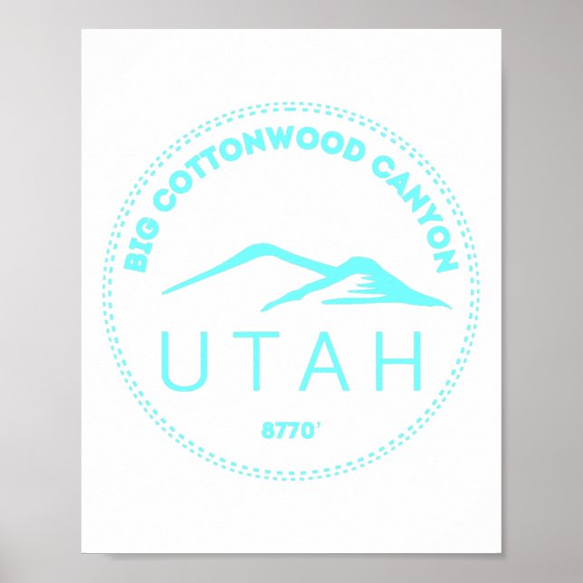 Utah Elevated Mountain - Retro  Poster (Front)