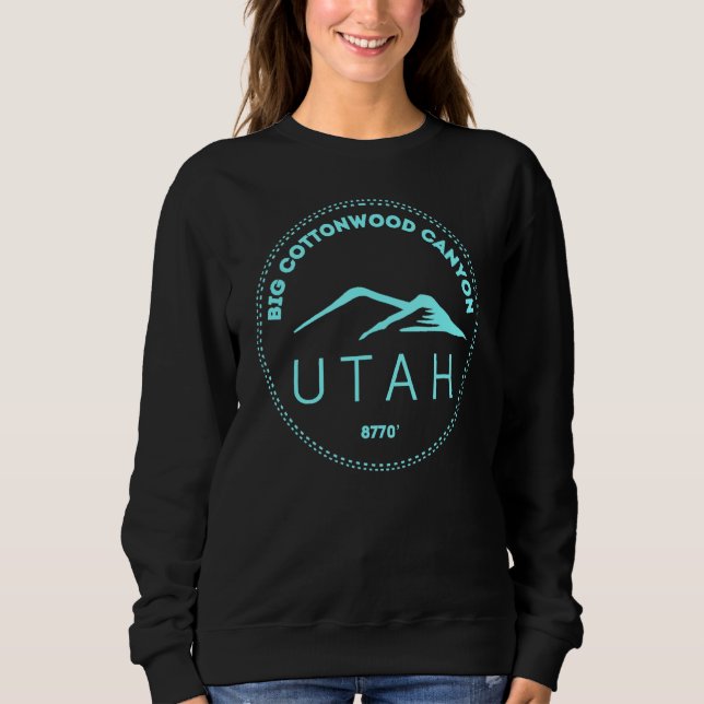Utah Elevated Mountain  Retro Sweatshirt (Front)