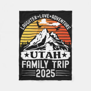 Utah Family Trip 2025 Mountain Camping Adventure T Fleece Blanket