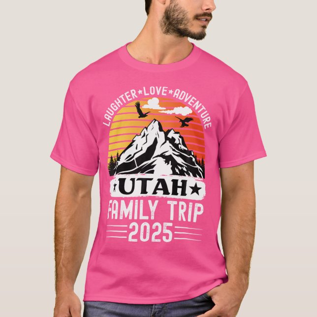 Utah Family Trip 2025 Mountain Camping Adventure T T-Shirt (Front)