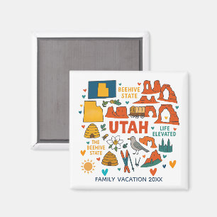 Utah Family Trip Keepsake Personalized Magnet