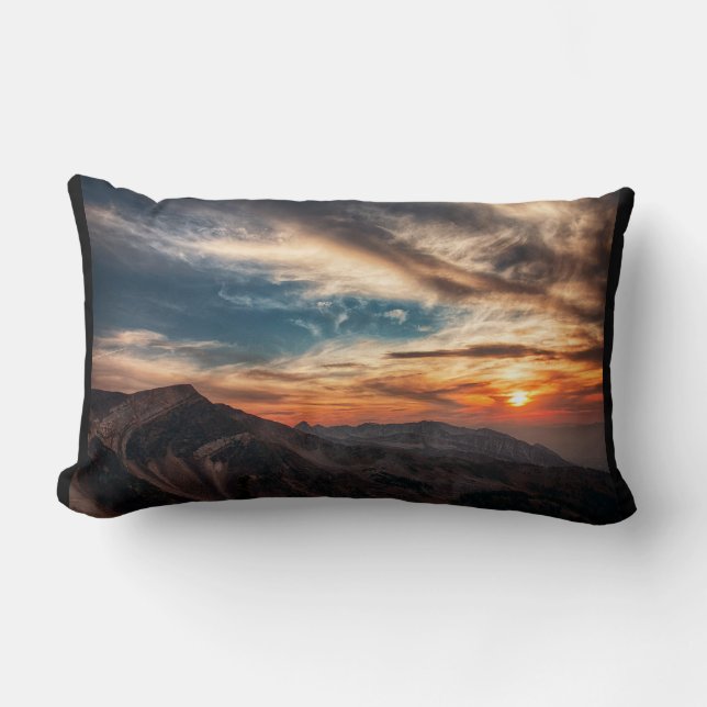 Utah Fiery Cloud Sky Lumbar Cushion (Front)