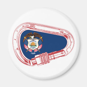 Utah Flag Climbing Carabiner Magnet