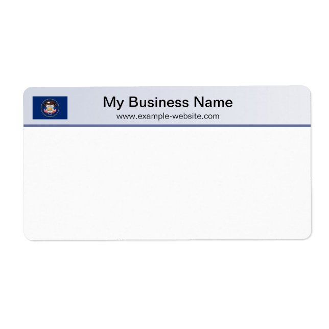 Utah Flag Header Shipping Label (Front)