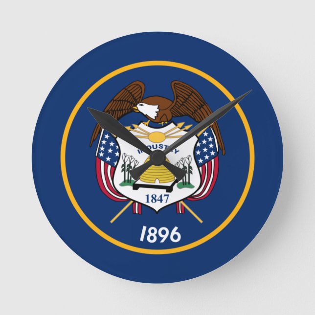 Utah flag round clock (Front)