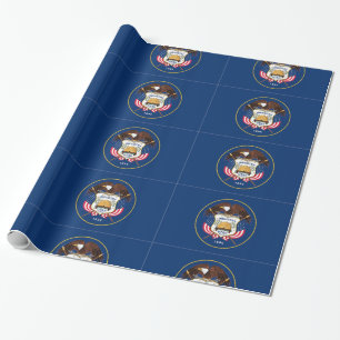 Utah flag seal wrapping paper