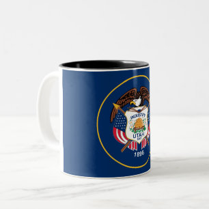 Utah flag Two-Tone coffee mug
