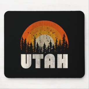 Utah - funny nature vintage hiking 60s 70s 80s 90s mouse pad