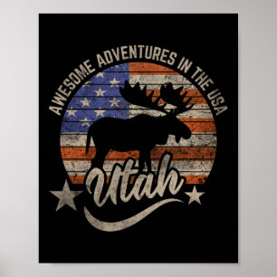 Utah Gifts Apparel Hiking Camping Fishing Hunting Poster