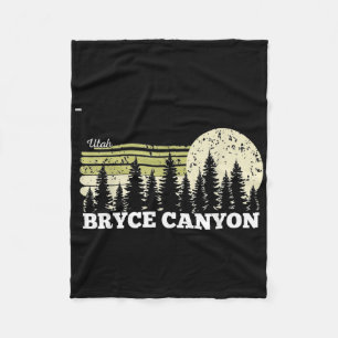 Utah Hiking Bryce Canyon Trees Nature Forest Fleece Blanket