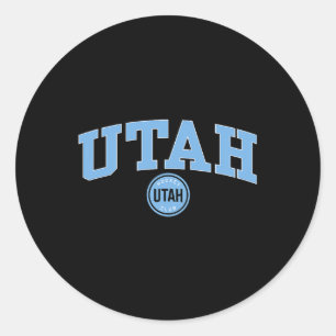 Utah Hockey Club Arch Over Gray Nhl Officially Lic Classic Round Sticker