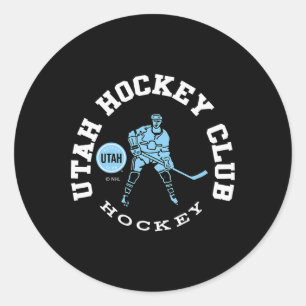 Utah Hockey Club Edge Dark Heather Officially Lice Classic Round Sticker