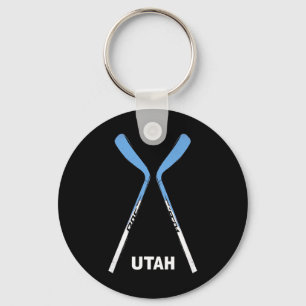 Utah Hockey Sticks Key Ring