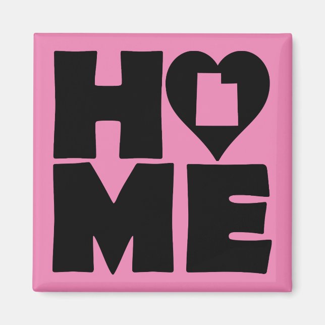 Utah Home Heart State Fridge Magnet (Front)