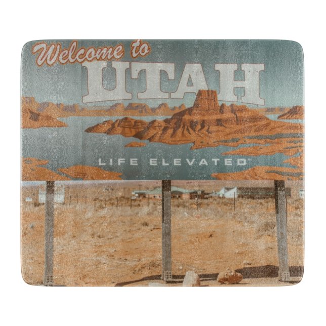 Utah Life Elevated Cutting Board (Front)