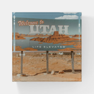 Utah Life Elevated Paperweight