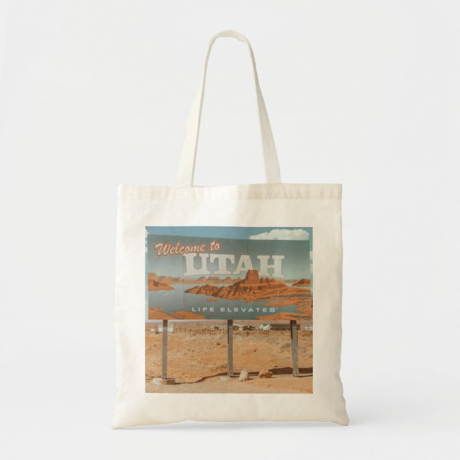 Utah Life Elevated Tote Bag (Front)
