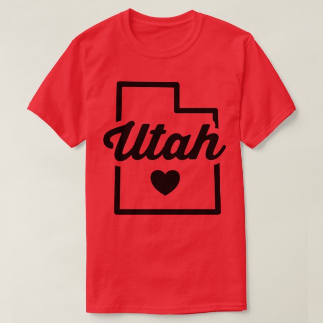 Utah Love Outline Vintage T-Shirt (Design Front)