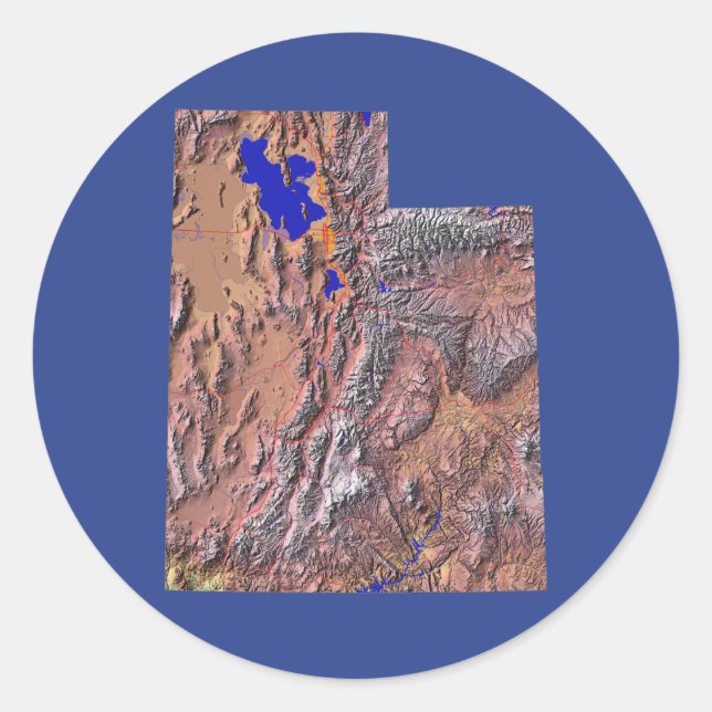 Utah Map Sticker (Front)