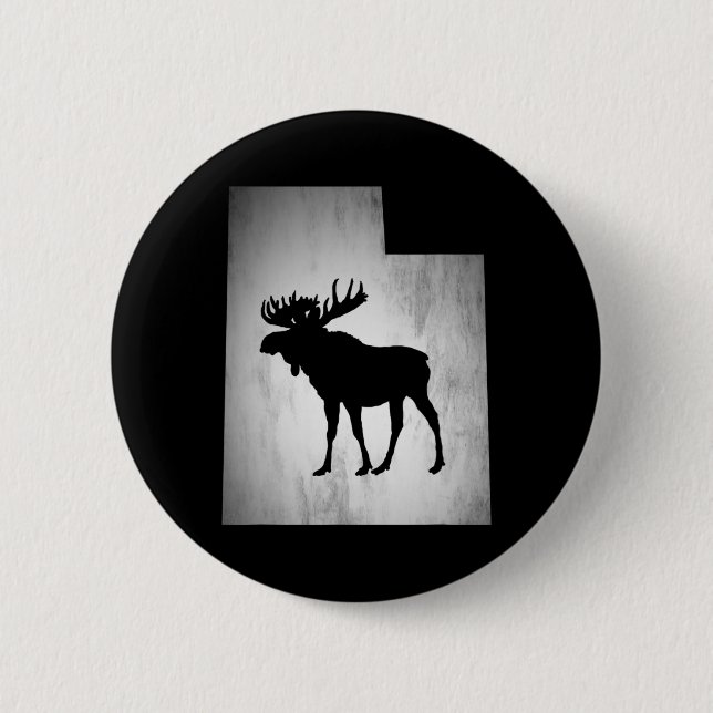 Utah Moose Hunting  6 Cm Round Badge (Front)