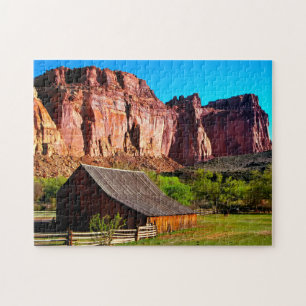 Utah Mountain Barn. Jigsaw Puzzle