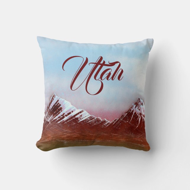 Utah Mountain Range Cushion (Front)