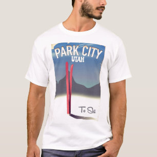 Utah park city ski travel poster T-Shirt