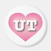 Utah Pink Fade Heart - I love UT