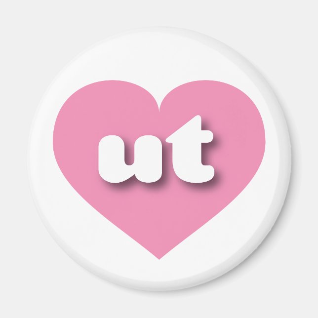 Utah pink heart - I love ut Magnet (Front)