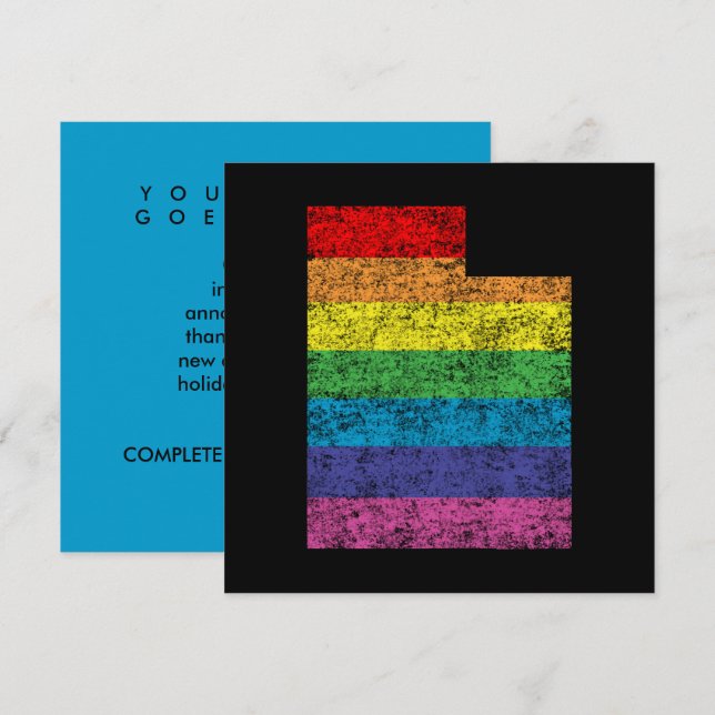 utah rainbow invitation (Front/Back)