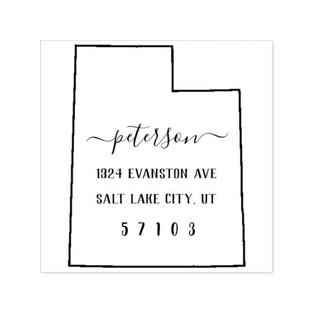 Utah Return Address Stamp Self-Inking (Design)
