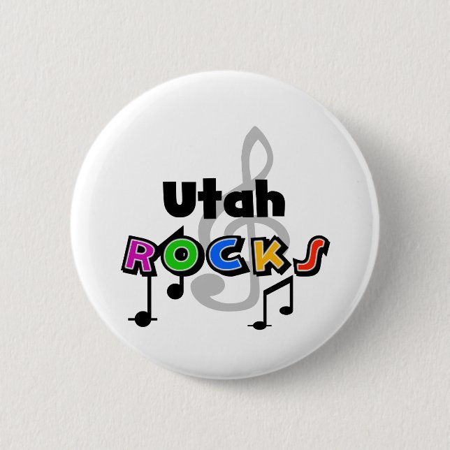 Utah Rocks 6 Cm Round Badge (Front)