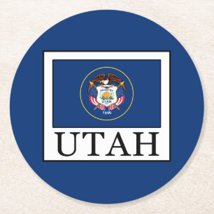 Utah Round Paper Coaster