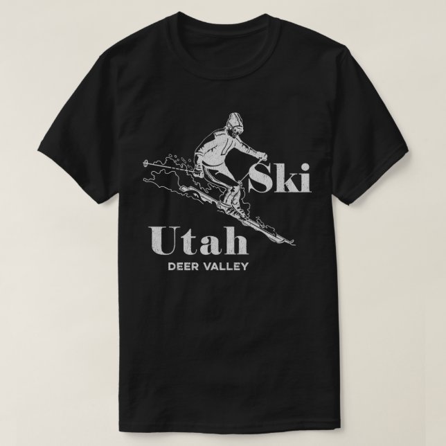 Utah Skiing  Deer Valley  Ski  T-Shirt (Design Front)