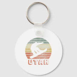 Utah  snowboarding adventure key ring