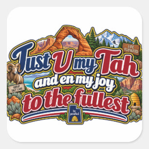 Utah square sticker