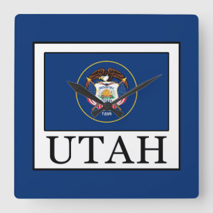 Utah Square Wall Clock