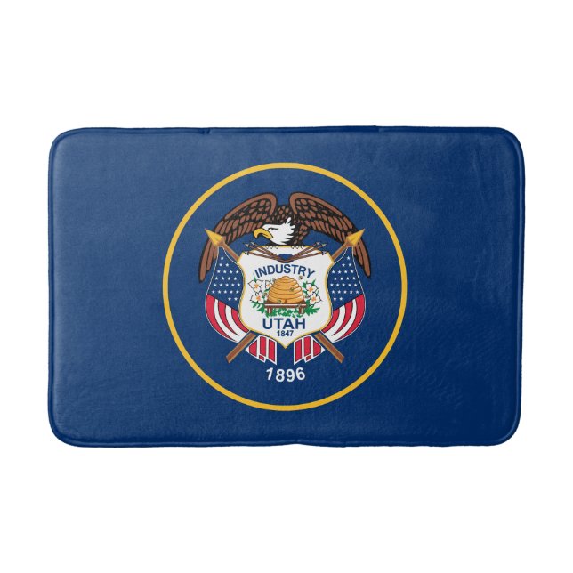 Utah State Flag Bath Mat (Front)